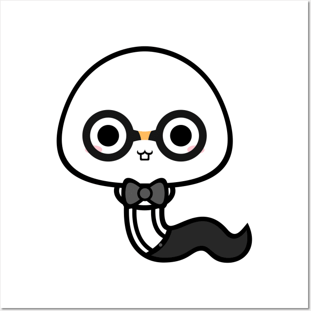 Cute Kawaii Sperm Nerd Wall Art by alien3287